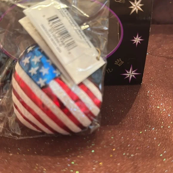 🐈⬛ Christopher Radko ornament EUC American Heart Gem - Picture 2 of 5
